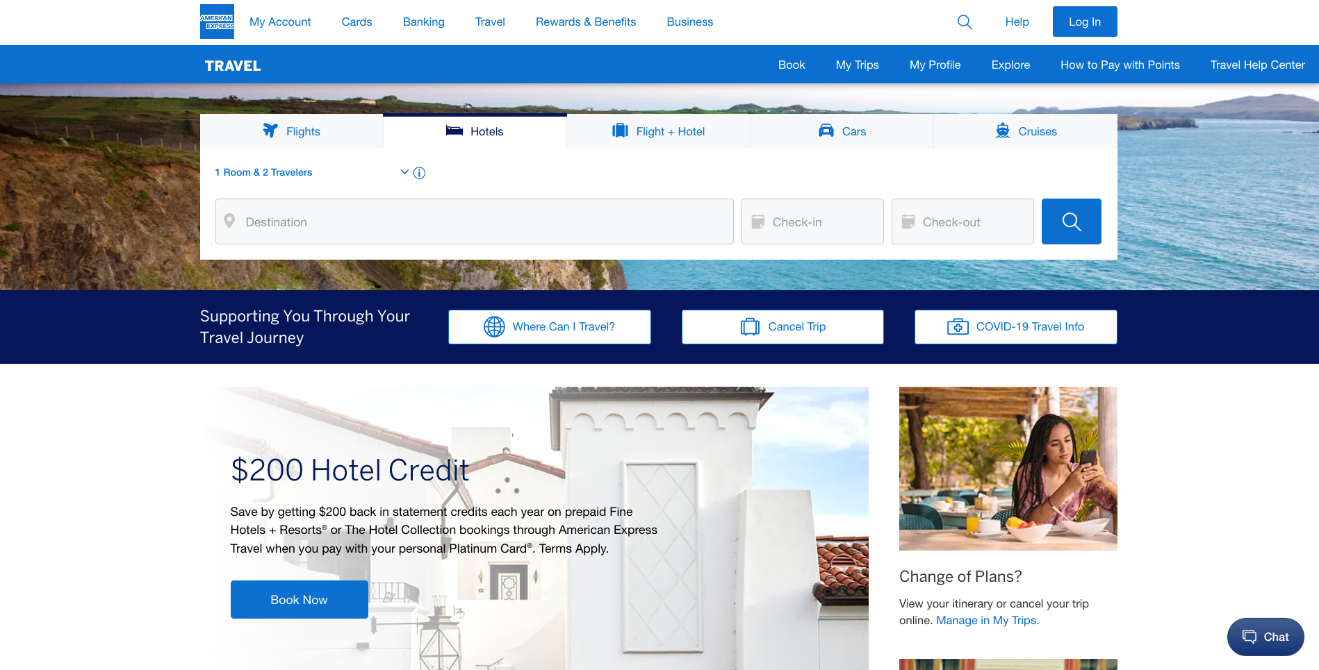 american express travel credit booking